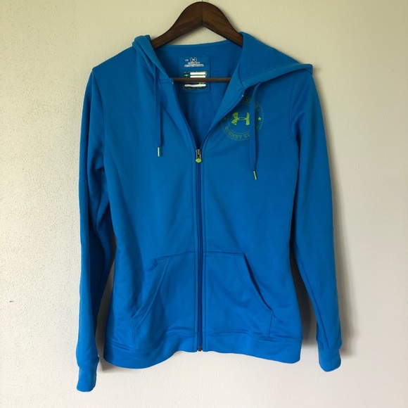 Under Armour blue zip up hoodie size Small - Picture 1 of 11